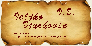 Veljko Đurković vizit kartica